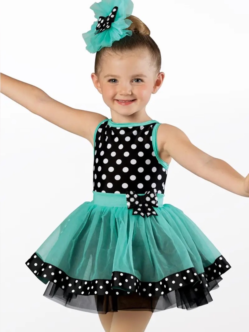 NEW! Weissman Oh You Beautiful Doll tap dance costume recital polka dot tutu